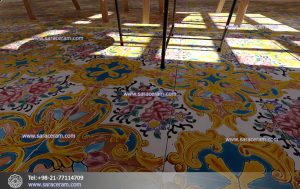 کاشی سنتی ایرانی با طرح کاخ گلستان