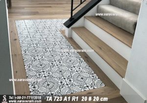 سرامیک سفید مشکی کف