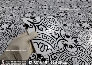 سرامیک سفید مشکی کف