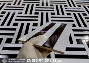 سرامیک کف سفید مشکی