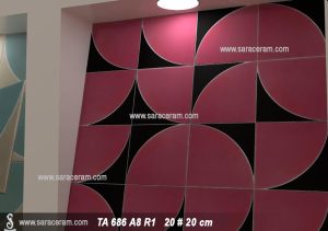 سرامیک مدرن مشکی قرمز