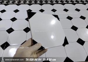سرامیک سفید مشکی کف
