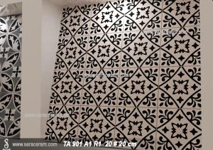 سرامیک کف سفید مشکی
