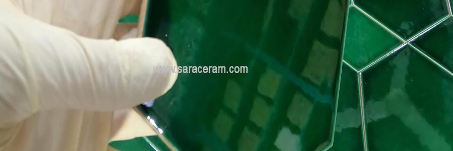 کاشی دستساز سبز ششگوش