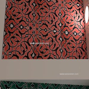 کاشی دستساز قرمز