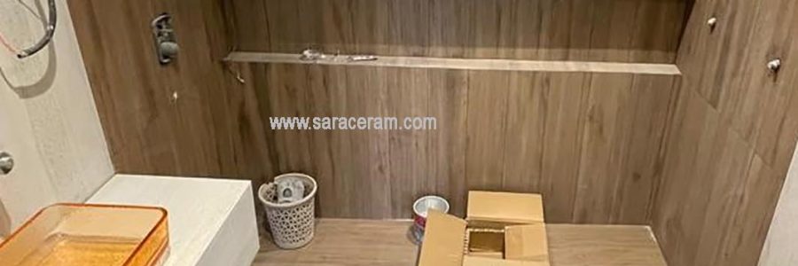 ترکیب سرامیک طرح پارکت گردیی با سرامیک های دستساز سفید مشکی طرح کلاسیک کد 903
