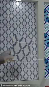 کاشی مراکشی سفید طوسی