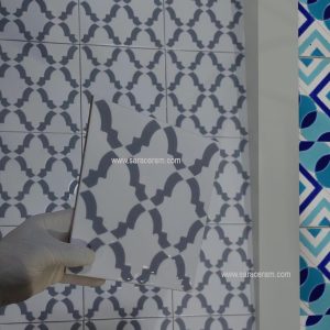 کاشی مراکشی سفید طوسی
