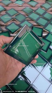 سرامیک سبز آبی پر طاووسی