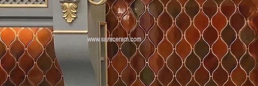 کاشی دست‌ساز طرح فانوسی (Lantern)؛ جادوی یاقوت و مس در آشپزخانه