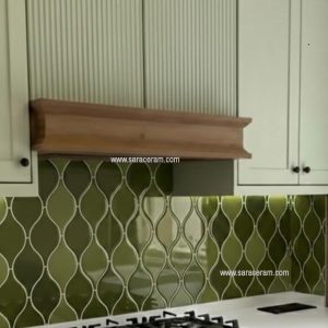 کاشی دستساز زیتونی مدل فانوسی