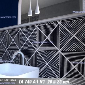 TA749A1R1 سرامیک سفید مشکی مدرن