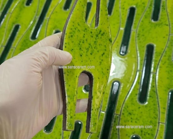 سرامیک های دوجزیی با برش واترجت مدل R511 سبز رستیک TA1360S1