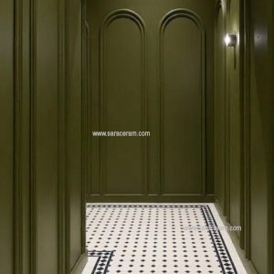 سراميک هاي هشت گوش کلاسيک با نگين مشکي TA1500-1R27-1