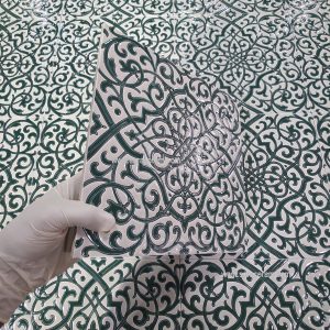 سراميک مراکشي دستساز 30 در 30 رنگ نخودي سبز زمردي TA4007A2R11